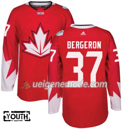 Kanada Trikot Patrice Bergeron 37 2016 World Cup Kinder Rot